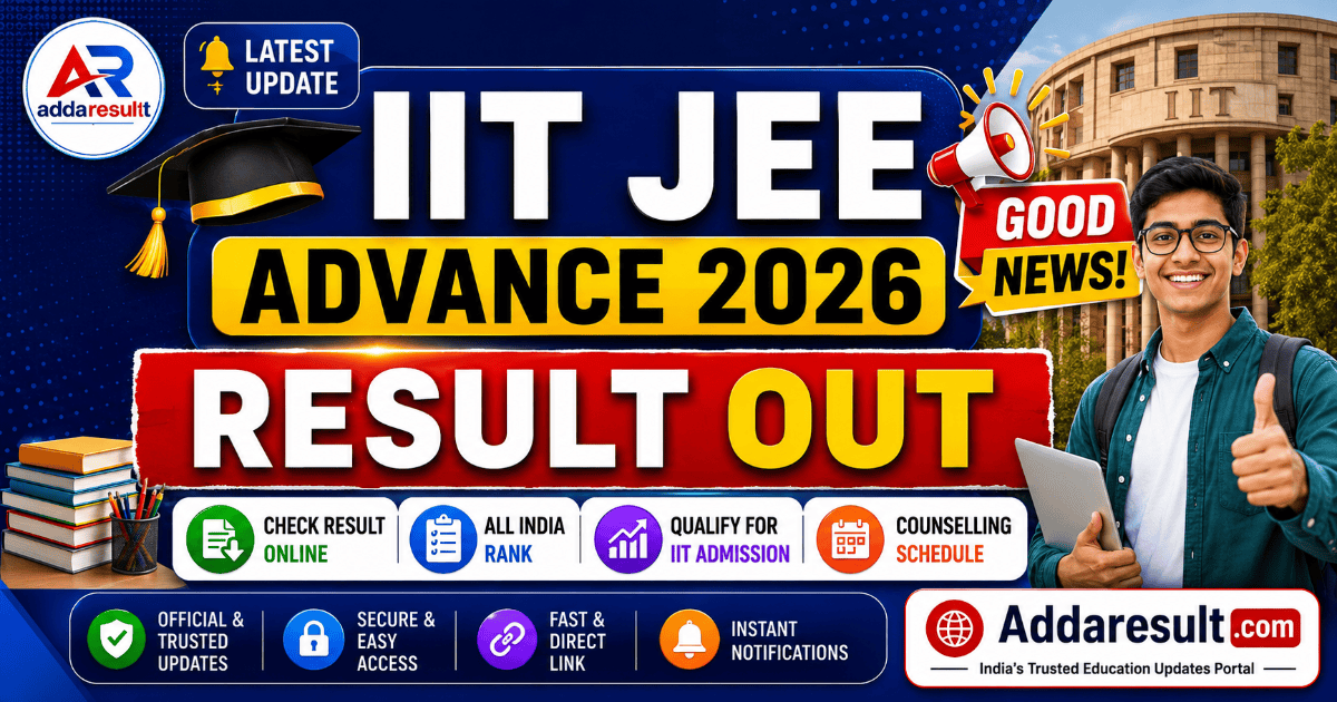 IIT JEE Advanced Admission Online Form 2026 – AddaResult.com